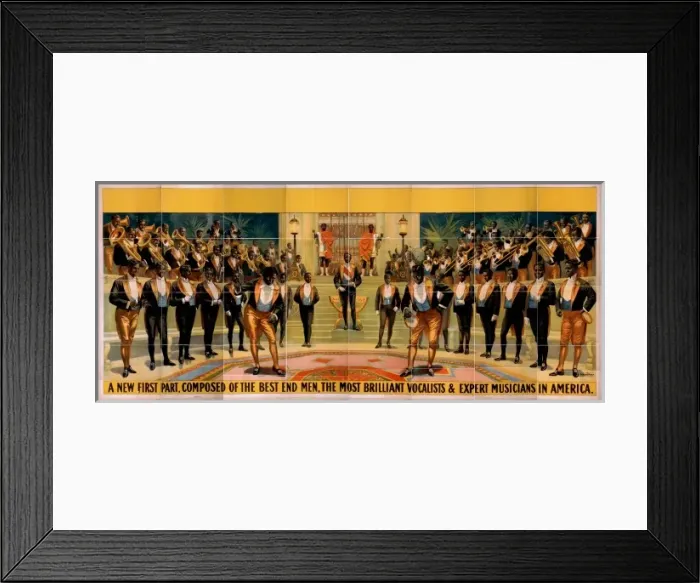 Framed Print : A new first part, composed of the best end men, the most bri Framed Print : A new first part, composed of the best end men, the most bri