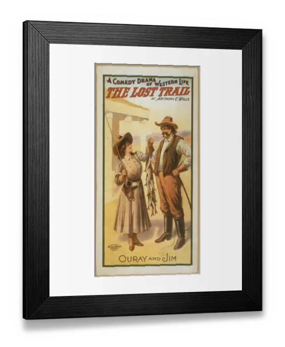Framed Print : The lost trail a comedy drama of western life by Anthony E Framed Print : The lost trail a comedy drama of western life by Anthony E