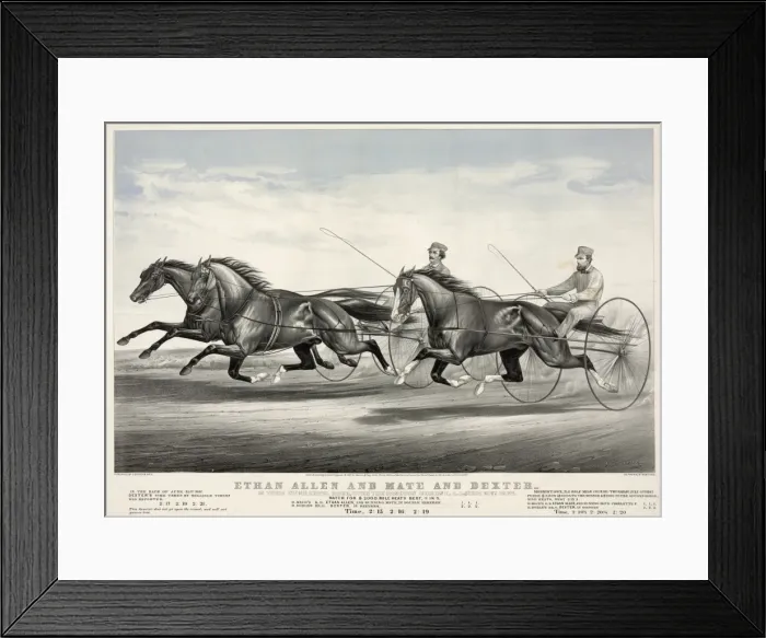 Framed Print : Ethan Allen and Mate and Dexter: In their wonderful race, ov Framed Print : Ethan Allen and Mate and Dexter: In their wonderful race, ov