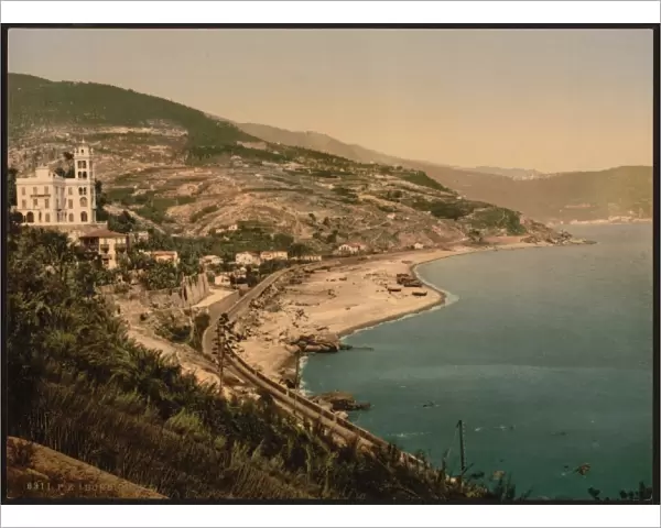 General view from the west, Bordighera, Riviera