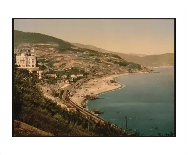 General view from the west, Bordighera, Riviera