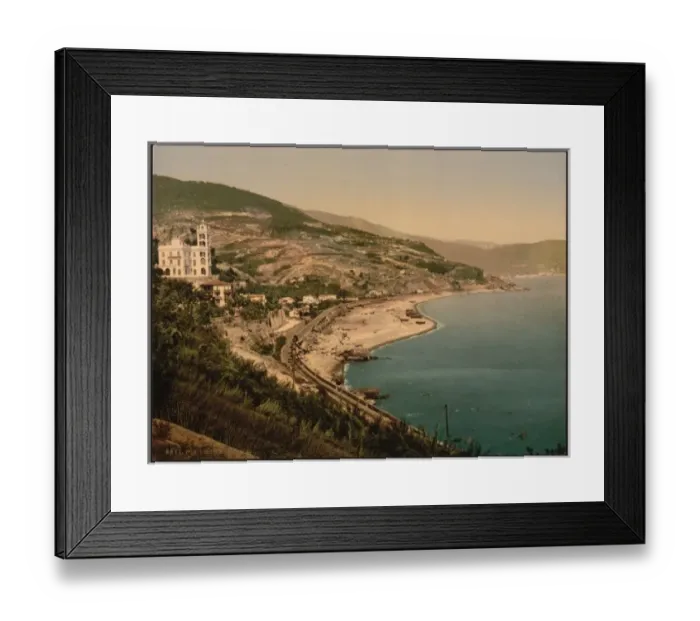 Framed Print : General view from the west, Bordighera, Riviera Framed Print : General view from the west, Bordighera, Riviera