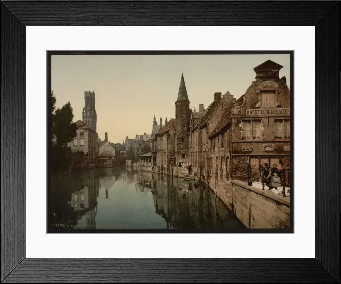 Framed Print : Canal and Belfry, Bruges, Belgium Framed Print : Canal and Belfry, Bruges, Belgium
