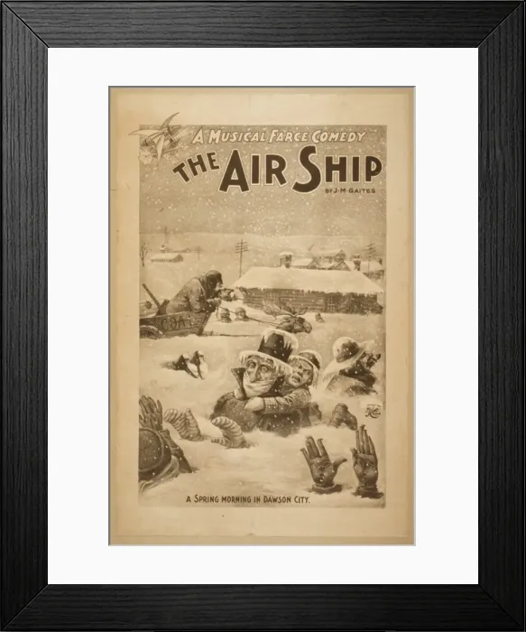 Framed Print : A musical farce comedy, The air ship by JM Gaites Framed Print : A musical farce comedy, The air ship by JM Gaites