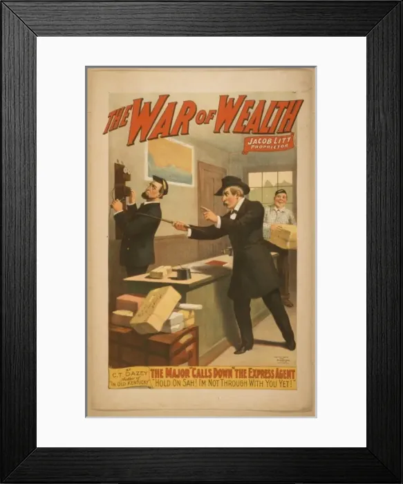Framed Print : The war of wealth Framed Print : The war of wealth