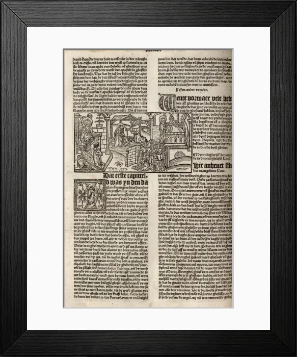 Framed Print : Nativity scene from the Lubeck Bible Framed Print : Nativity scene from the Lubeck Bible