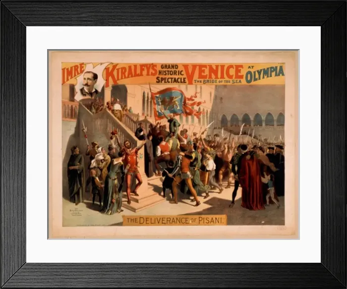 Framed Print : Imre Kiralfys grand historic spectacle, Venice, the bride o Framed Print : Imre Kiralfys grand historic spectacle, Venice, the bride o