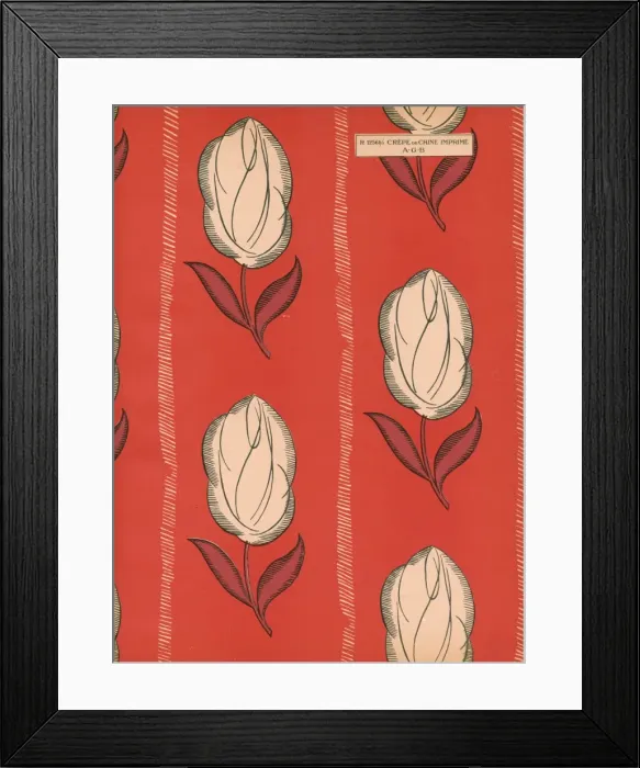Framed Print : Fabric design, Art Gout Beaute, 1924 Framed Print : Fabric design, Art Gout Beaute, 1924