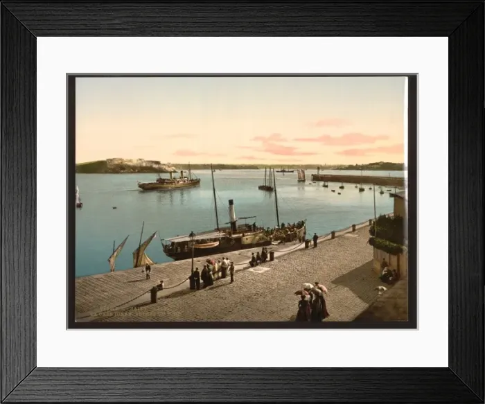 Framed Print : Entrance to harbor, St. Malo, France Framed Print : Entrance to harbor, St. Malo, France