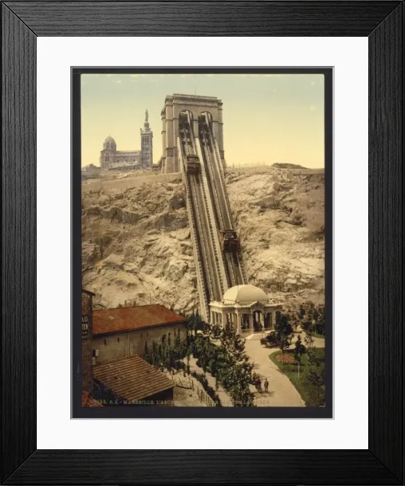 Framed Print : Cable railway, Marseilles, France Framed Print : Cable railway, Marseilles, France