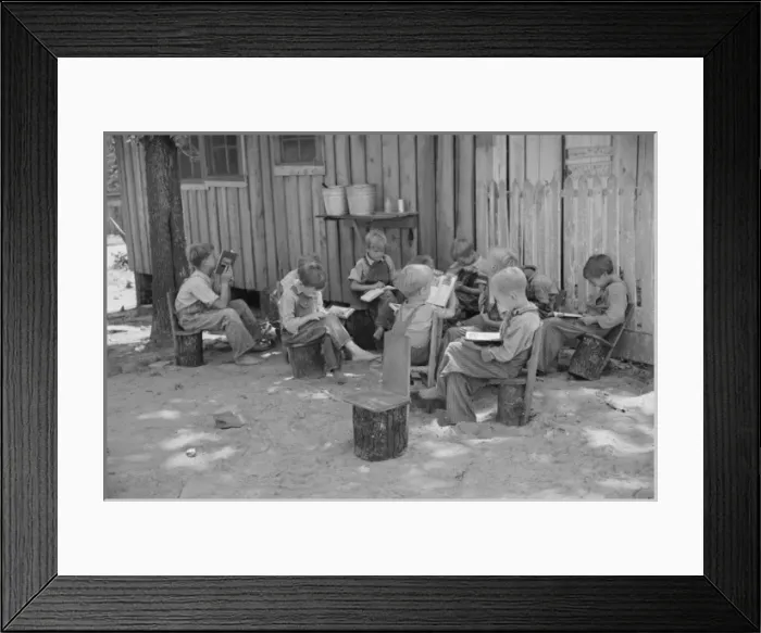 Framed Print : School scene at Cumberland Mountain Farms (Skyline Farms) ne Framed Print : School scene at Cumberland Mountain Farms (Skyline Farms) ne