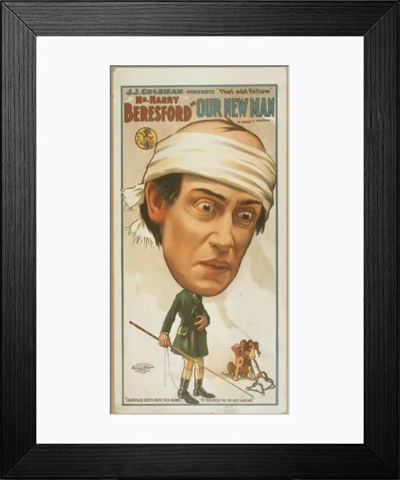 Framed Print : JJ Coleman presents that odd fellow Mr. Harry Beresford in O Framed Print : JJ Coleman presents that odd fellow Mr. Harry Beresford in O