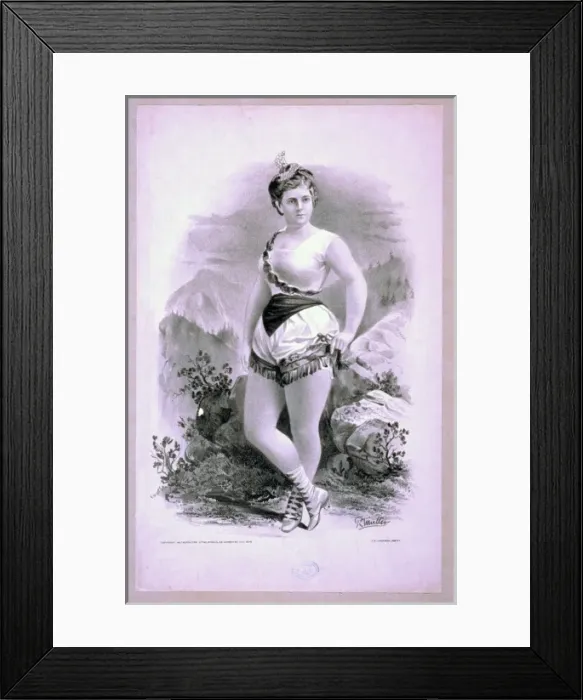 Framed Print : Woman in burlesque costume in front of rocky outcrops Framed Print : Woman in burlesque costume in front of rocky outcrops