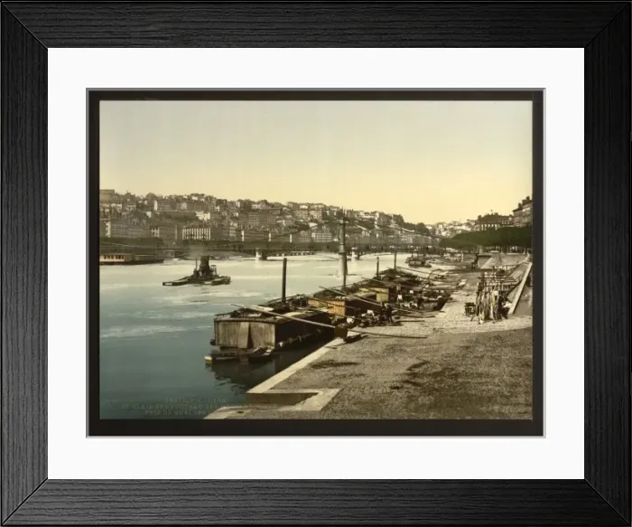Framed Print : The St. Clair and hill of the Red Cross from the Quay, Brott Framed Print : The St. Clair and hill of the Red Cross from the Quay, Brott