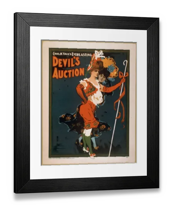Framed Print : Chas. H. Yales everlasting Devils auction Framed Print : Chas. H. Yales everlasting Devils auction