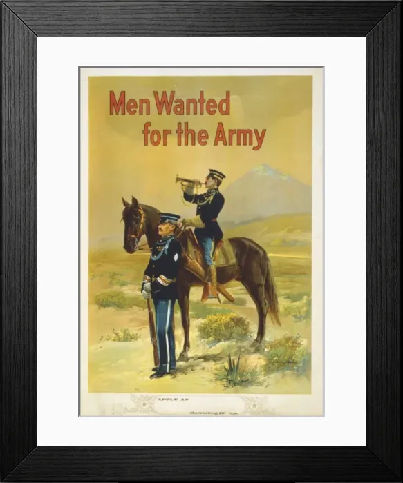 Framed Print : Men wanted for the army Framed Print : Men wanted for the army