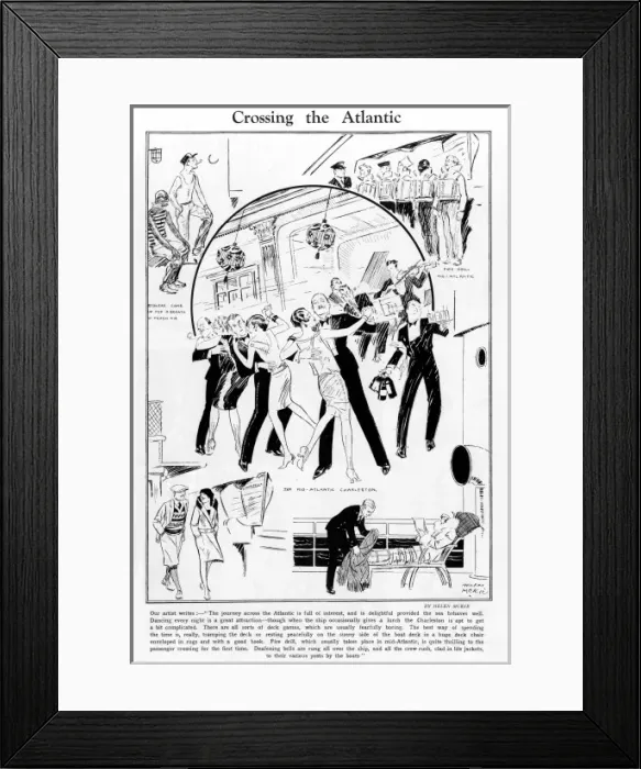 Framed Print : Crossing the Atlantic, 1927 by Helen McKie Framed Print : Crossing the Atlantic, 1927 by Helen McKie