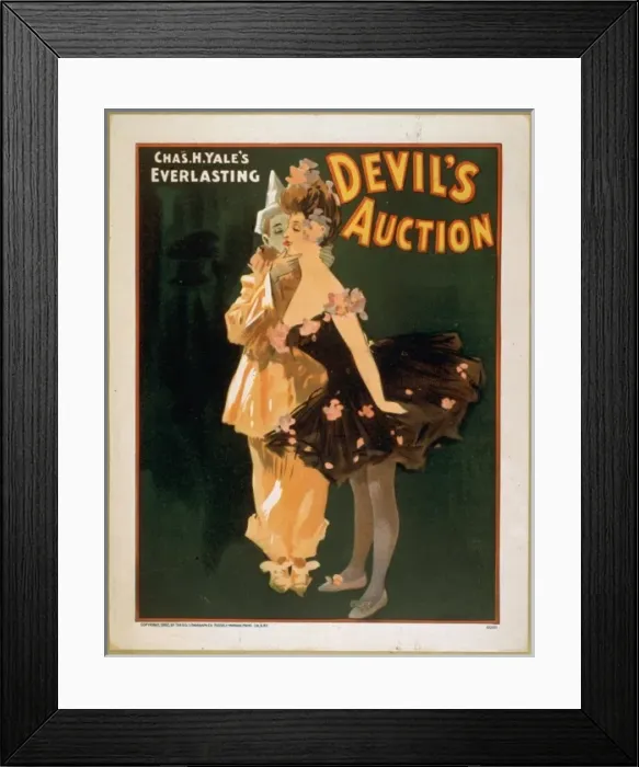 Framed Print : Chas. H. Yales everlasting Devils auction Framed Print : Chas. H. Yales everlasting Devils auction