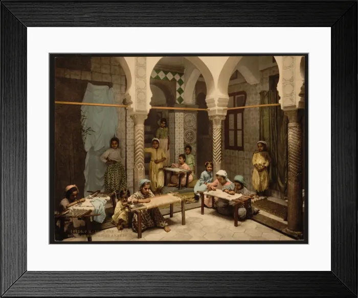 Framed Print : Luce Ben Aben, School of Arab Embroidery, Algiers, Algeria Framed Print : Luce Ben Aben, School of Arab Embroidery, Algiers, Algeria