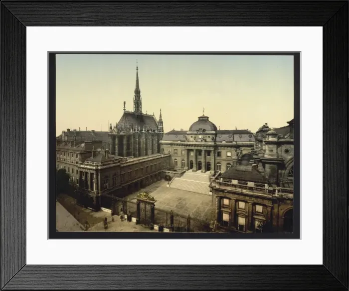 Framed Print : Palais de Justice and Holy Chapel (i. e. Sainte-Chapelle), P Framed Print : Palais de Justice and Holy Chapel (i. e. Sainte-Chapelle), P