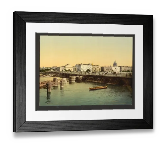 Framed Print : Dwortzowi (i. e. Dvortsovyi), Bridge and Admiralty Quay, St Framed Print : Dwortzowi (i. e. Dvortsovyi), Bridge and Admiralty Quay, St