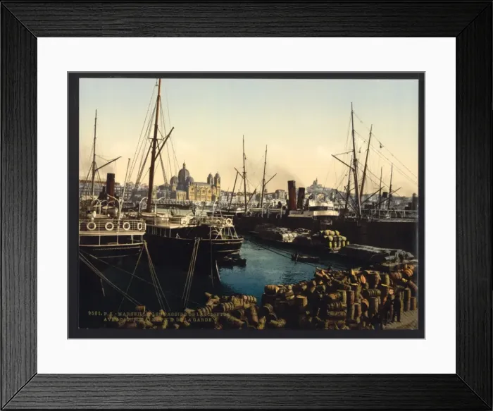 Framed Print : Cathedral and Notre Dame de la Garde, Marseilles, France Framed Print : Cathedral and Notre Dame de la Garde, Marseilles, France