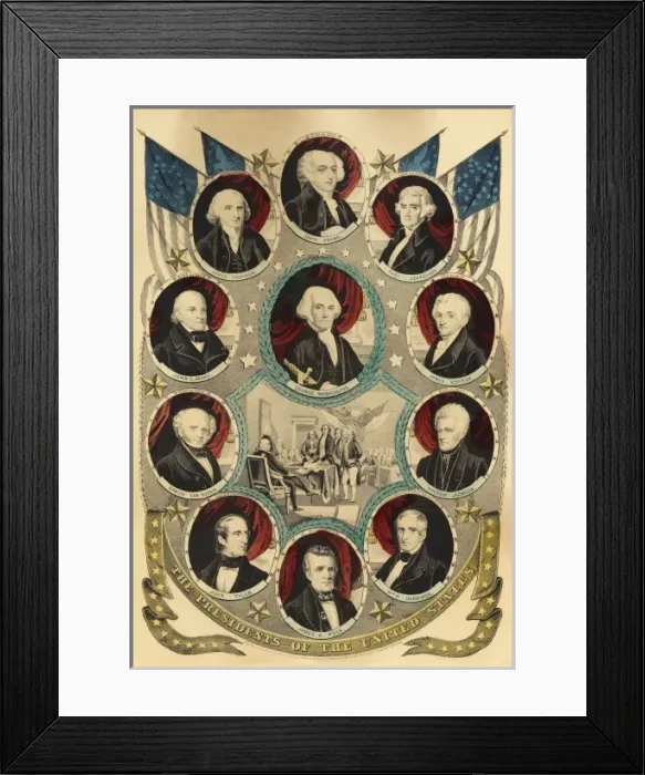 Framed Print : The Presidents of the United States Framed Print : The Presidents of the United States