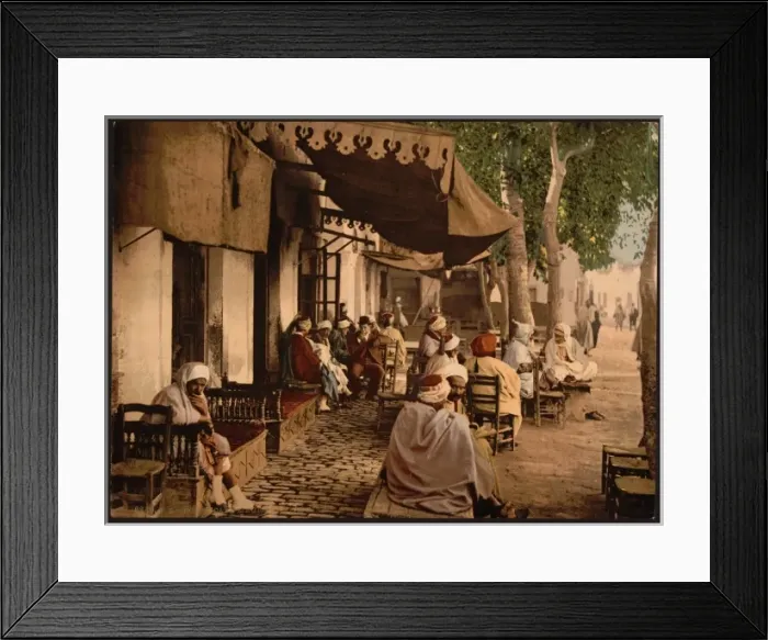 Framed Print : Outside a Moorish cafe, Tunis, Tunisia Framed Print : Outside a Moorish cafe, Tunis, Tunisia