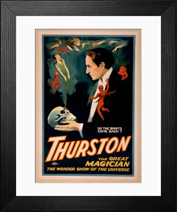 Framed Print : Thurston the great magician the wonder show of the universe Framed Print : Thurston the great magician the wonder show of the universe