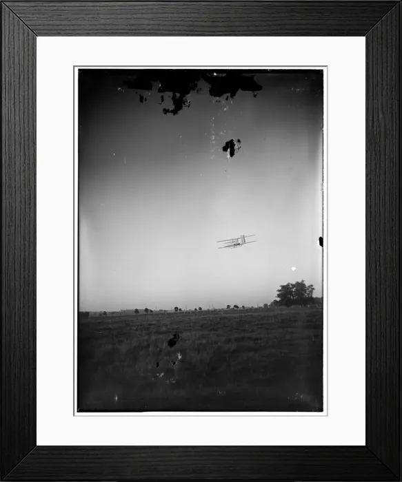 Framed Print : Rear view of flight 46, Orville turning to the left; Huffman Framed Print : Rear view of flight 46, Orville turning to the left; Huffman