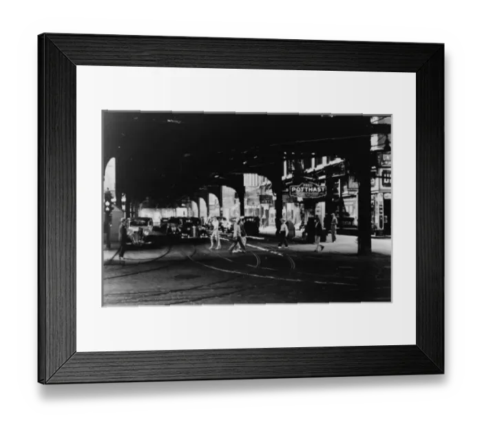 Framed Print : Under the elevated tracks. Chicago, Illinois Framed Print : Under the elevated tracks. Chicago, Illinois