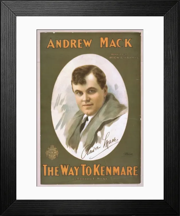 Framed Print : Andrew Mack in his new play, The way to Kenmare by Edward E Framed Print : Andrew Mack in his new play, The way to Kenmare by Edward E