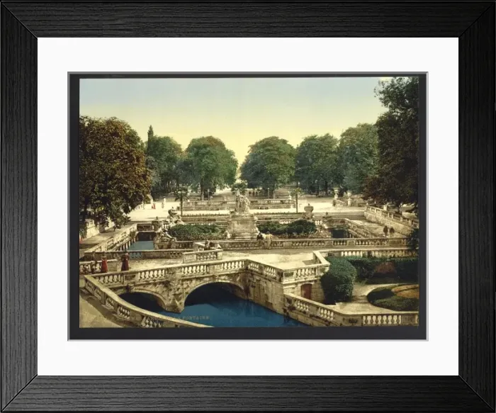 Framed Print : Garden of the Fountains, Nimes, France Framed Print : Garden of the Fountains, Nimes, France