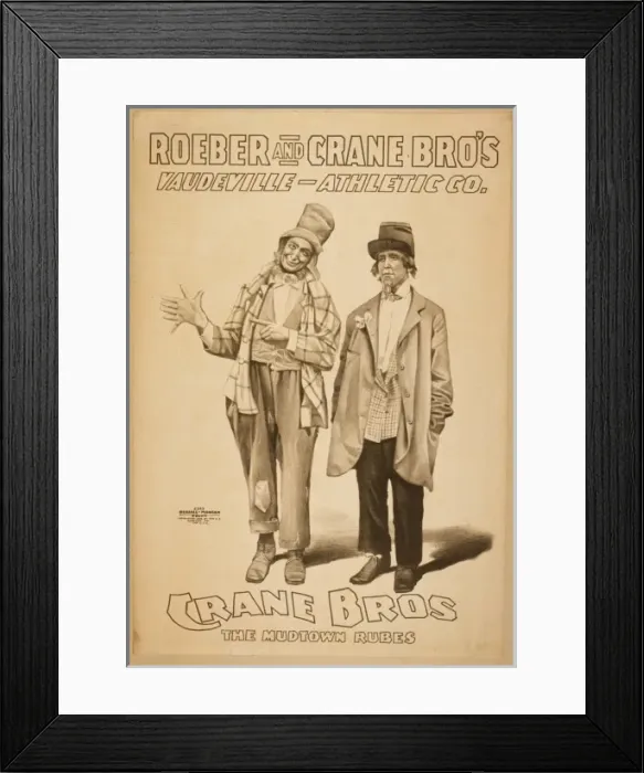 Framed Print : Roeber and Crane Bros Vaudeville-Athletic Co Framed Print : Roeber and Crane Bros Vaudeville-Athletic Co