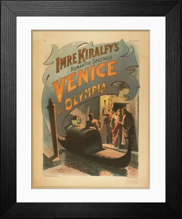 Framed Print : Imre Kiralfys romantic spectacle, Venice at Olympia Framed Print : Imre Kiralfys romantic spectacle, Venice at Olympia