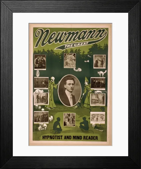 Framed Print : Newmann the Great hypnotist and mind reader Framed Print : Newmann the Great hypnotist and mind reader
