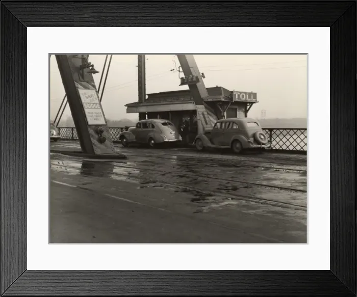 Framed Print : Ak-sar-ben toll bridge between Iowa and Nebraska. Omaha Framed Print : Ak-sar-ben toll bridge between Iowa and Nebraska. Omaha