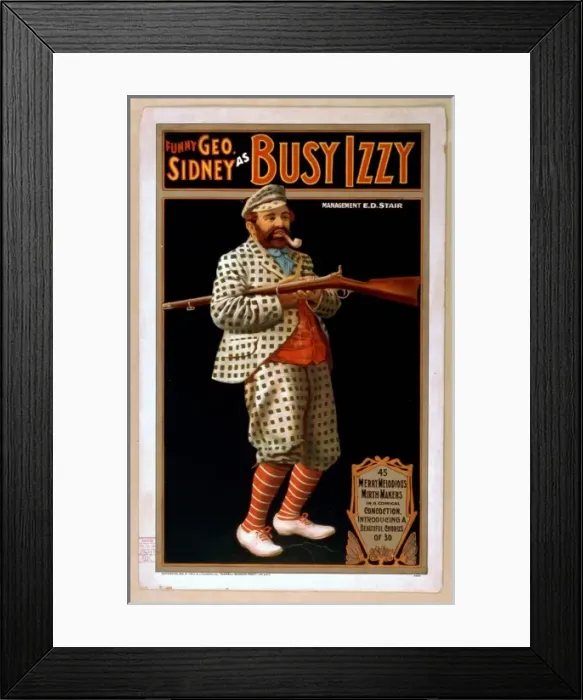 Framed Print : Funny Geo. Sidney as Busy Izzy Framed Print : Funny Geo. Sidney as Busy Izzy