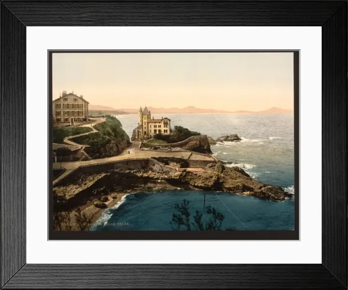Framed Print : Villa Belsa, Biarritz, Pyrenees, France