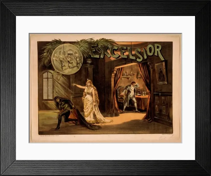 Framed Print : Excelsior. Date c1883 i.e. c1884 Framed Print : Excelsior. Date c1883 i.e. c1884