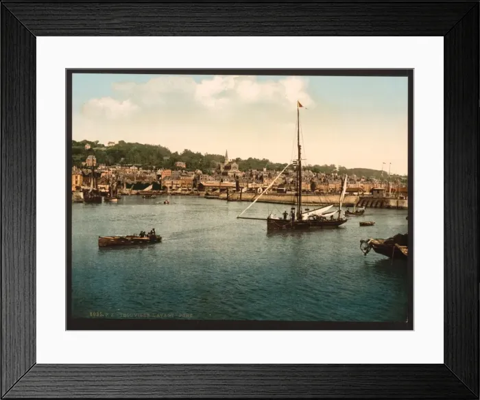 Framed Print : The outer port, Trouville, France Framed Print : The outer port, Trouville, France
