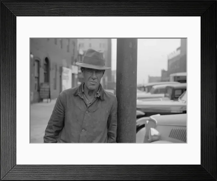 Framed Print : Unemployed man, Omaha, Nebraska Framed Print : Unemployed man, Omaha, Nebraska