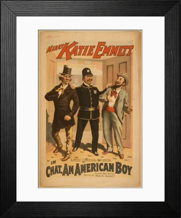 Framed Print : Merry Katie Emmett in Chat, an American boy Framed Print : Merry Katie Emmett in Chat, an American boy