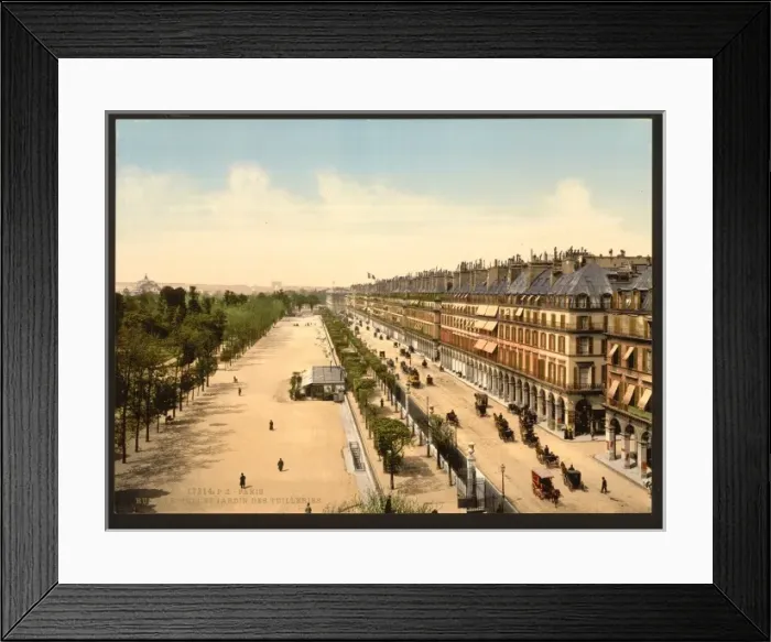 Framed Print : Avenue de la opera (i. e. Rue de Rivoli) and the garden of th Framed Print : Avenue de la opera (i. e. Rue de Rivoli) and the garden of th