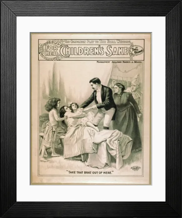 Framed Print : For her childrens sake by Theo. Kremer : the companion play Framed Print : For her childrens sake by Theo. Kremer : the companion play
