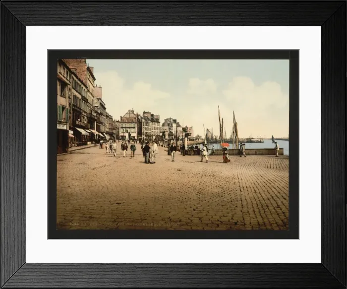 Framed Print : Harbor and Caligny quay, Cherbourg, France Framed Print : Harbor and Caligny quay, Cherbourg, France
