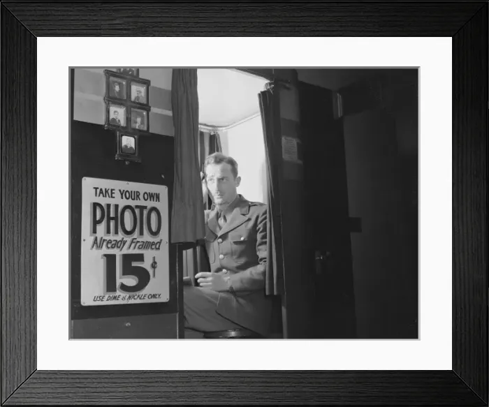 Framed Print : A picture-taking machine in the lobby at the United Nations Framed Print : A picture-taking machine in the lobby at the United Nations