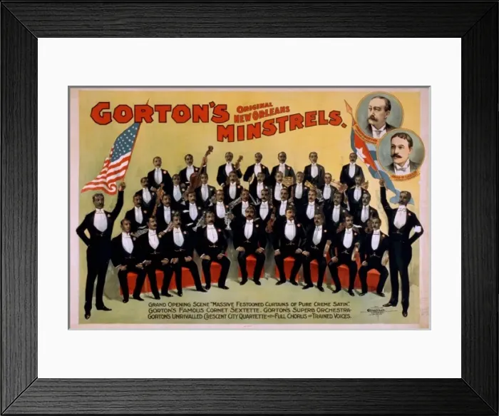 Framed Print : Gortons Original New Orleans Minstrels Framed Print : Gortons Original New Orleans Minstrels