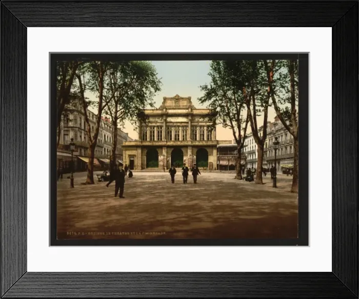 Framed Print : Theatre and promenade, Beziers, France Framed Print : Theatre and promenade, Beziers, France
