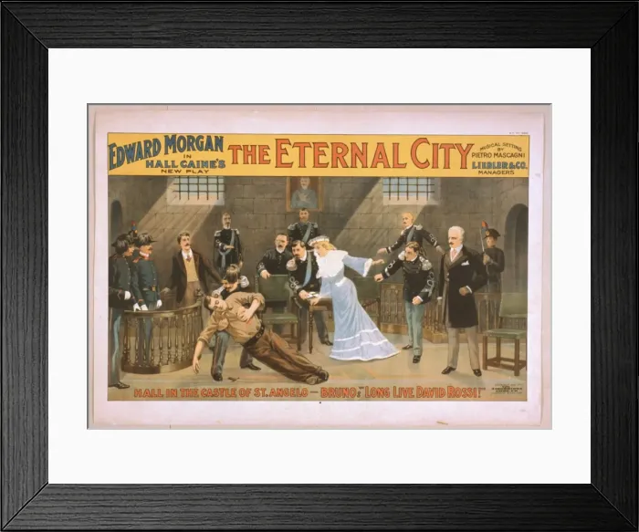 Framed Print : Edward Morgan in Hall Caines new play, The eternal city mus Framed Print : Edward Morgan in Hall Caines new play, The eternal city mus